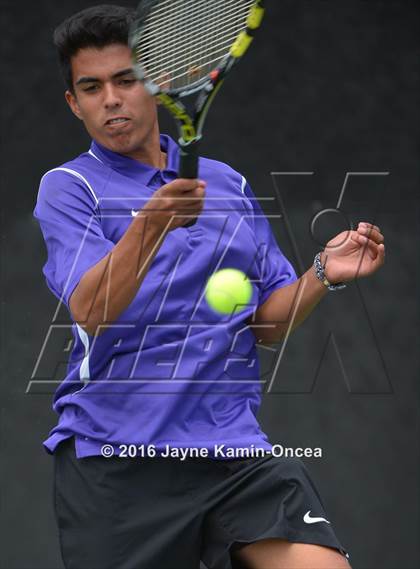 Thumbnail 3 in Foothill League Boys Tennis Championships photogallery.