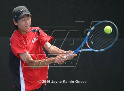 Thumbnail 3 in Foothill League Boys Tennis Championships photogallery.