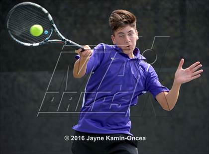 Thumbnail 1 in Foothill League Boys Tennis Championships photogallery.