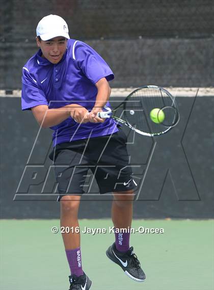Thumbnail 2 in Foothill League Boys Tennis Championships photogallery.