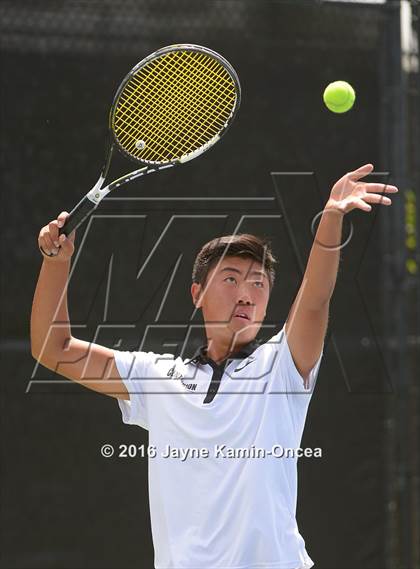 Thumbnail 3 in Foothill League Boys Tennis Championships photogallery.