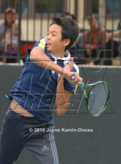 Thumbnail 3 in Foothill League Boys Tennis Championships photogallery.