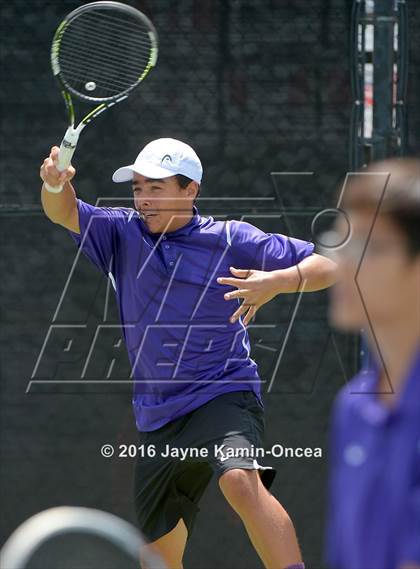 Thumbnail 3 in Foothill League Boys Tennis Championships photogallery.