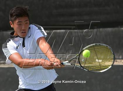 Thumbnail 2 in Foothill League Boys Tennis Championships photogallery.