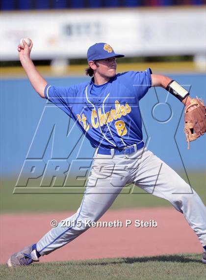 Thumbnail 2 in Notre Dame vs St. Charles  Catholic (LHSAA 3A 2nd Round Playoff) photogallery.
