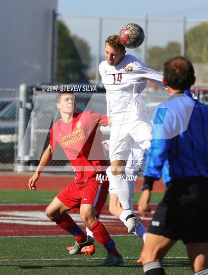 Thumbnail 1 in Cathedral Catholic vs. Point Loma (CIF SDS Open Division Quarterfinal) photogallery.
