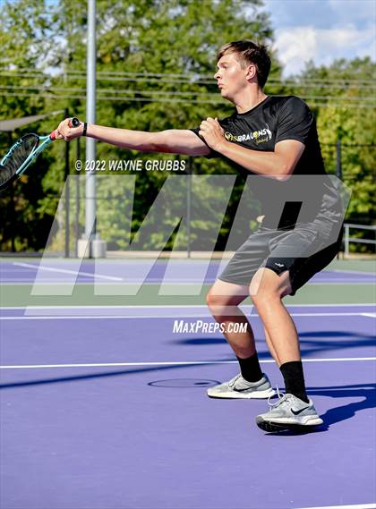 Thumbnail 2 in Texas High vs Nacogdoches (UIL 5A Boys Tennis Bi-District) photogallery.