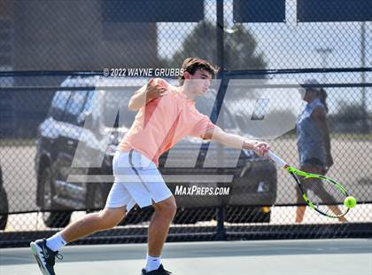 Thumbnail 2 in Texas High vs Nacogdoches (UIL 5A Boys Tennis Bi-District) photogallery.