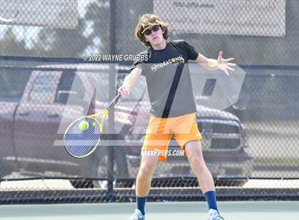 Thumbnail 2 in Texas High vs Nacogdoches (UIL 5A Boys Tennis Bi-District) photogallery.