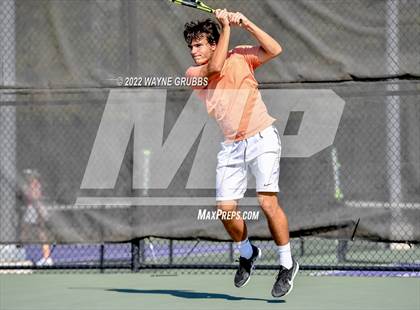 Thumbnail 2 in Texas High vs Nacogdoches (UIL 5A Boys Tennis Bi-District) photogallery.