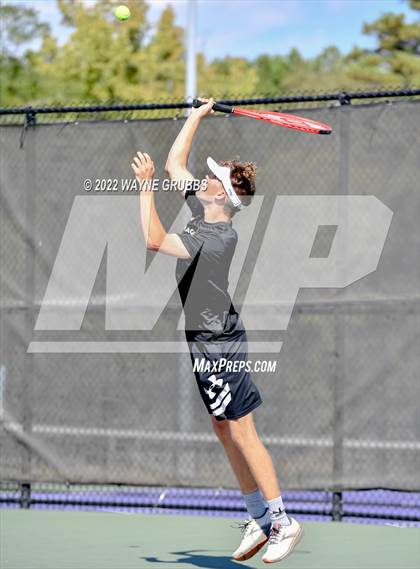 Thumbnail 3 in Texas High vs Nacogdoches (UIL 5A Boys Tennis Bi-District) photogallery.