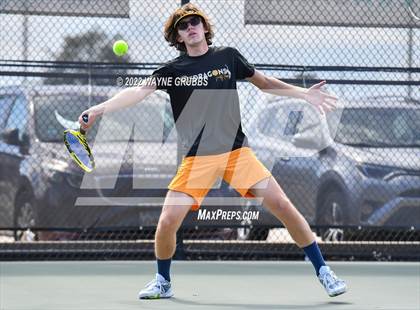 Thumbnail 2 in Texas High vs Nacogdoches (UIL 5A Boys Tennis Bi-District) photogallery.