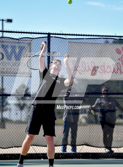Thumbnail 3 in Texas High vs Nacogdoches (UIL 5A Boys Tennis Bi-District) photogallery.