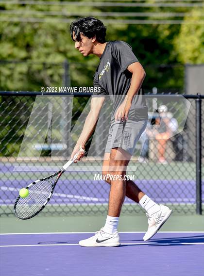 Thumbnail 1 in Texas High vs Nacogdoches (UIL 5A Boys Tennis Bi-District) photogallery.
