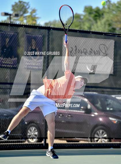 Thumbnail 1 in Texas High vs Nacogdoches (UIL 5A Boys Tennis Bi-District) photogallery.