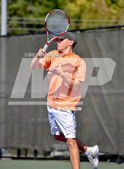 Thumbnail 2 in Texas High vs Nacogdoches (UIL 5A Boys Tennis Bi-District) photogallery.