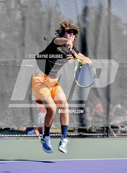 Thumbnail 3 in Texas High vs Nacogdoches (UIL 5A Boys Tennis Bi-District) photogallery.