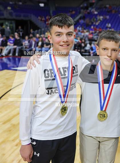 Thumbnail 1 in Graford vs. Jayton (UIL 1A Basketball State Final Medal Ceremony) photogallery.