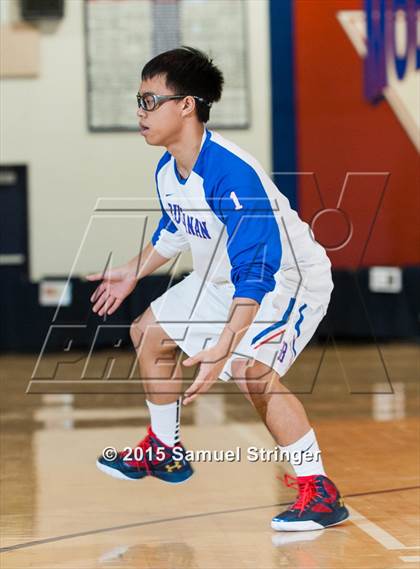 Thumbnail 2 in Salesian College Preparatory vs. Buchanan (Modesto Christian Holiday Hoops Classic) photogallery.