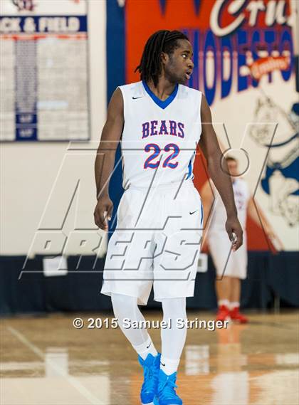 Thumbnail 2 in Salesian College Preparatory vs. Buchanan (Modesto Christian Holiday Hoops Classic) photogallery.