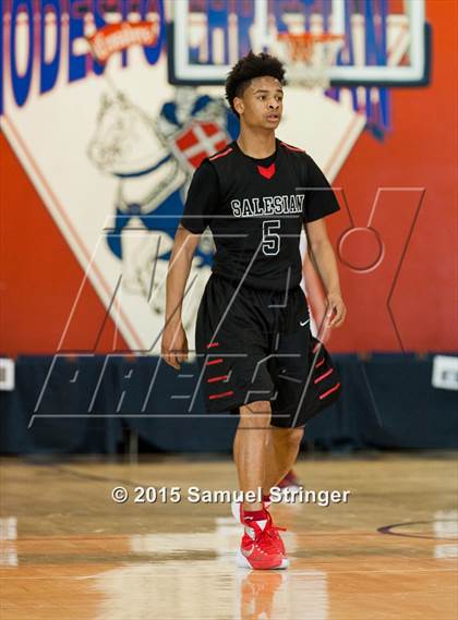 Thumbnail 2 in Salesian College Preparatory vs. Buchanan (Modesto Christian Holiday Hoops Classic) photogallery.