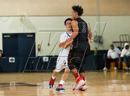 Thumbnail 3 in Salesian College Preparatory vs. Buchanan (Modesto Christian Holiday Hoops Classic) photogallery.