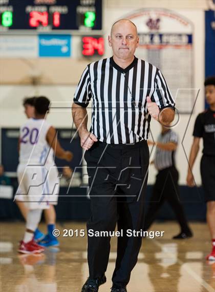 Thumbnail 3 in Salesian College Preparatory vs. Buchanan (Modesto Christian Holiday Hoops Classic) photogallery.