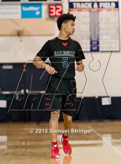Thumbnail 2 in Salesian College Preparatory vs. Buchanan (Modesto Christian Holiday Hoops Classic) photogallery.