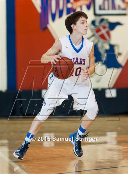 Thumbnail 1 in Salesian College Preparatory vs. Buchanan (Modesto Christian Holiday Hoops Classic) photogallery.