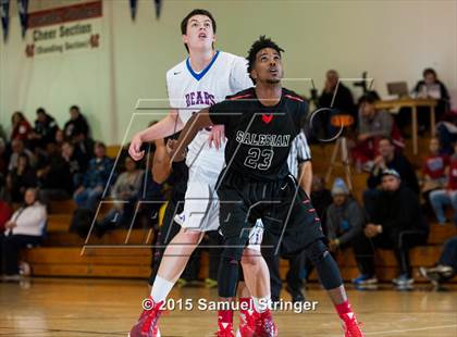 Thumbnail 1 in Salesian College Preparatory vs. Buchanan (Modesto Christian Holiday Hoops Classic) photogallery.