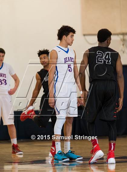 Thumbnail 2 in Salesian College Preparatory vs. Buchanan (Modesto Christian Holiday Hoops Classic) photogallery.