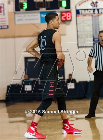 Thumbnail 1 in Salesian College Preparatory vs. Buchanan (Modesto Christian Holiday Hoops Classic) photogallery.