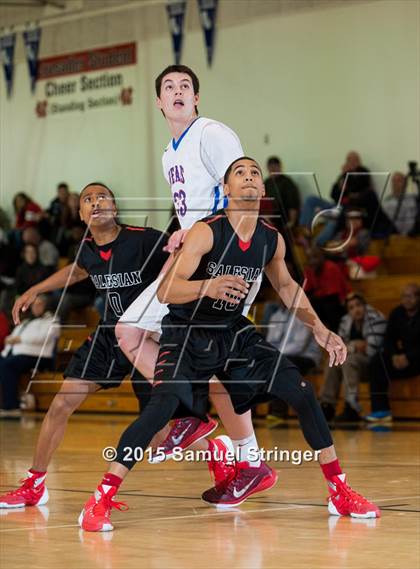Thumbnail 2 in Salesian College Preparatory vs. Buchanan (Modesto Christian Holiday Hoops Classic) photogallery.