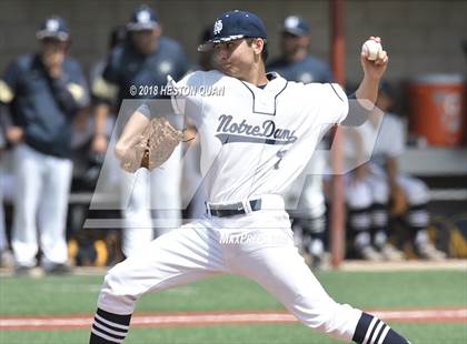 Thumbnail 2 in Etiwanda vs Notre Dame (SO) (Boras Classic - South) photogallery.