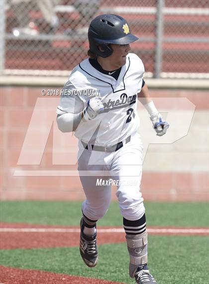 Thumbnail 1 in Etiwanda vs Notre Dame (SO) (Boras Classic - South) photogallery.