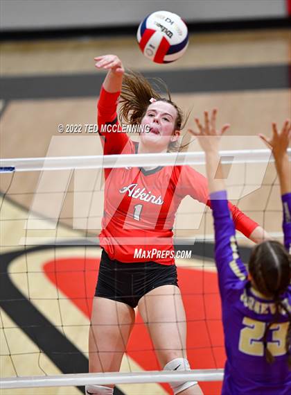Thumbnail 3 in Atkins vs. Booneville (AAA 3A State Playoff 1st round) photogallery.