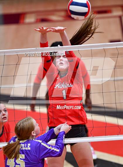 Thumbnail 2 in Atkins vs. Booneville (AAA 3A State Playoff 1st round) photogallery.