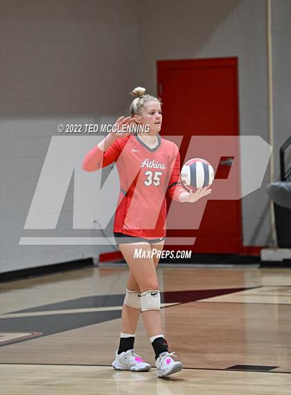 Thumbnail 2 in Atkins vs. Booneville (AAA 3A State Playoff 1st round) photogallery.
