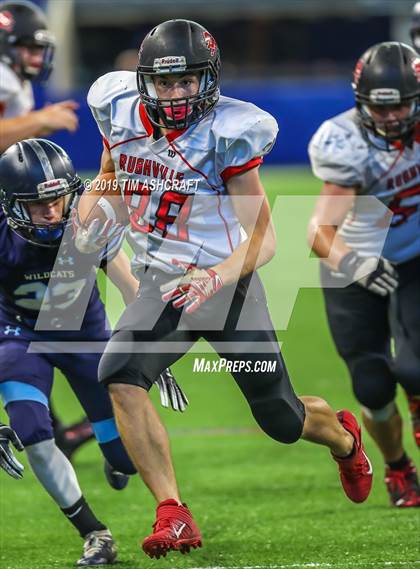 Thumbnail 1 in Franklin County vs Rushville @ Lucas Oil Stadium photogallery.