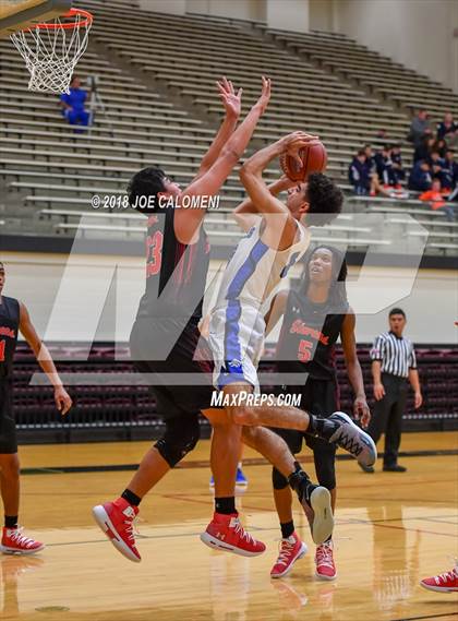 Thumbnail 2 in Plano West vs Stevens [John Paul] (NEISD/NISD Basketball Tournament) photogallery.