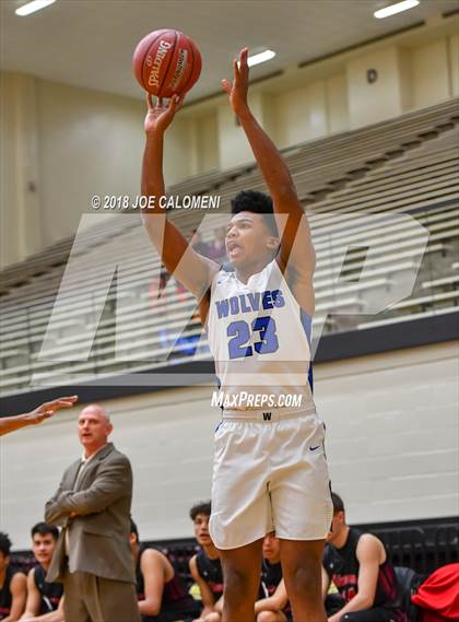 Thumbnail 3 in Plano West vs Stevens [John Paul] (NEISD/NISD Basketball Tournament) photogallery.