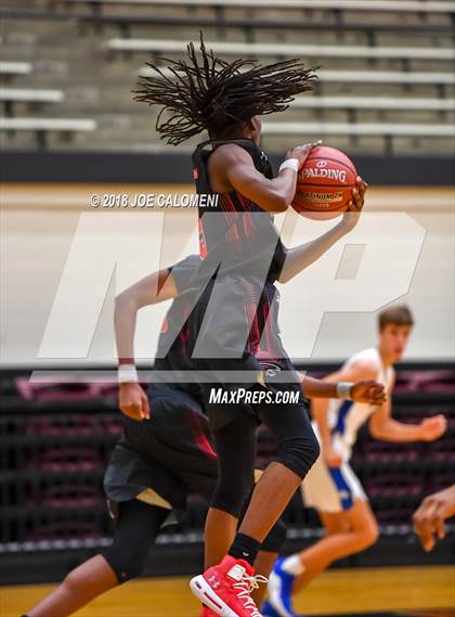 Thumbnail 2 in Plano West vs Stevens [John Paul] (NEISD/NISD Basketball Tournament) photogallery.