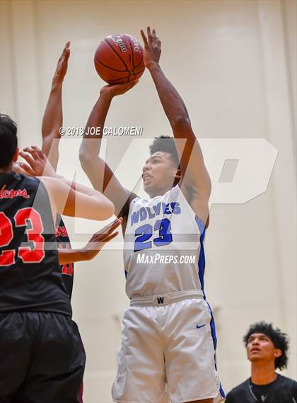 Thumbnail 2 in Plano West vs Stevens [John Paul] (NEISD/NISD Basketball Tournament) photogallery.