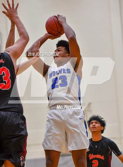 Thumbnail 1 in Plano West vs Stevens [John Paul] (NEISD/NISD Basketball Tournament) photogallery.