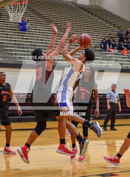Thumbnail 3 in Plano West vs Stevens [John Paul] (NEISD/NISD Basketball Tournament) photogallery.