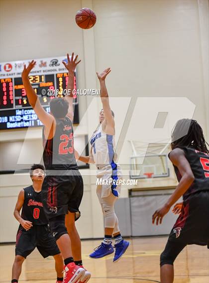 Thumbnail 1 in Plano West vs Stevens [John Paul] (NEISD/NISD Basketball Tournament) photogallery.