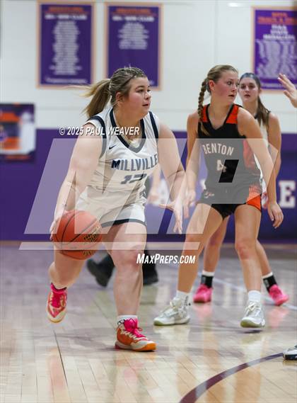 Thumbnail 2 in Millville vs. Benton (PIAA District 4 Class A Semifinal) photogallery.