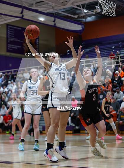 Thumbnail 1 in Millville vs. Benton (PIAA District 4 Class A Semifinal) photogallery.