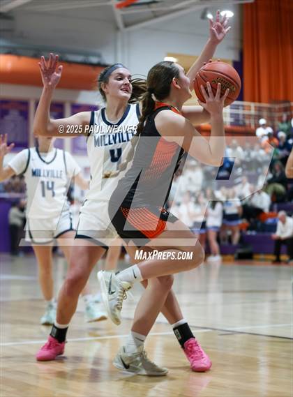 Thumbnail 3 in Millville vs. Benton (PIAA District 4 Class A Semifinal) photogallery.