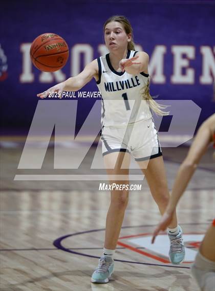 Thumbnail 2 in Millville vs. Benton (PIAA District 4 Class A Semifinal) photogallery.